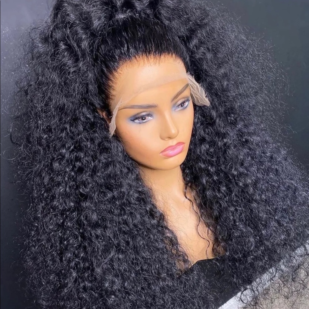 26” deep curly lace frontal wig
